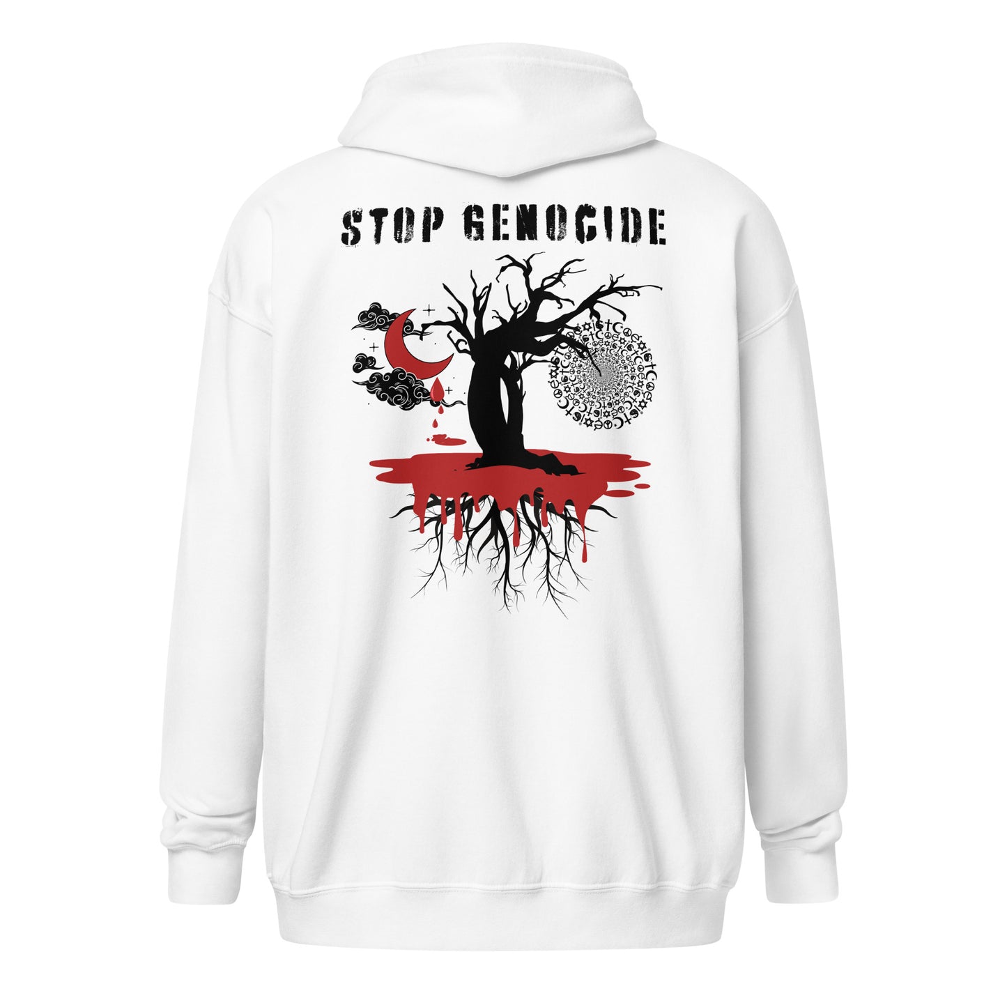 Stop Genocide Coexist Unisex heavy blend zip hoodie